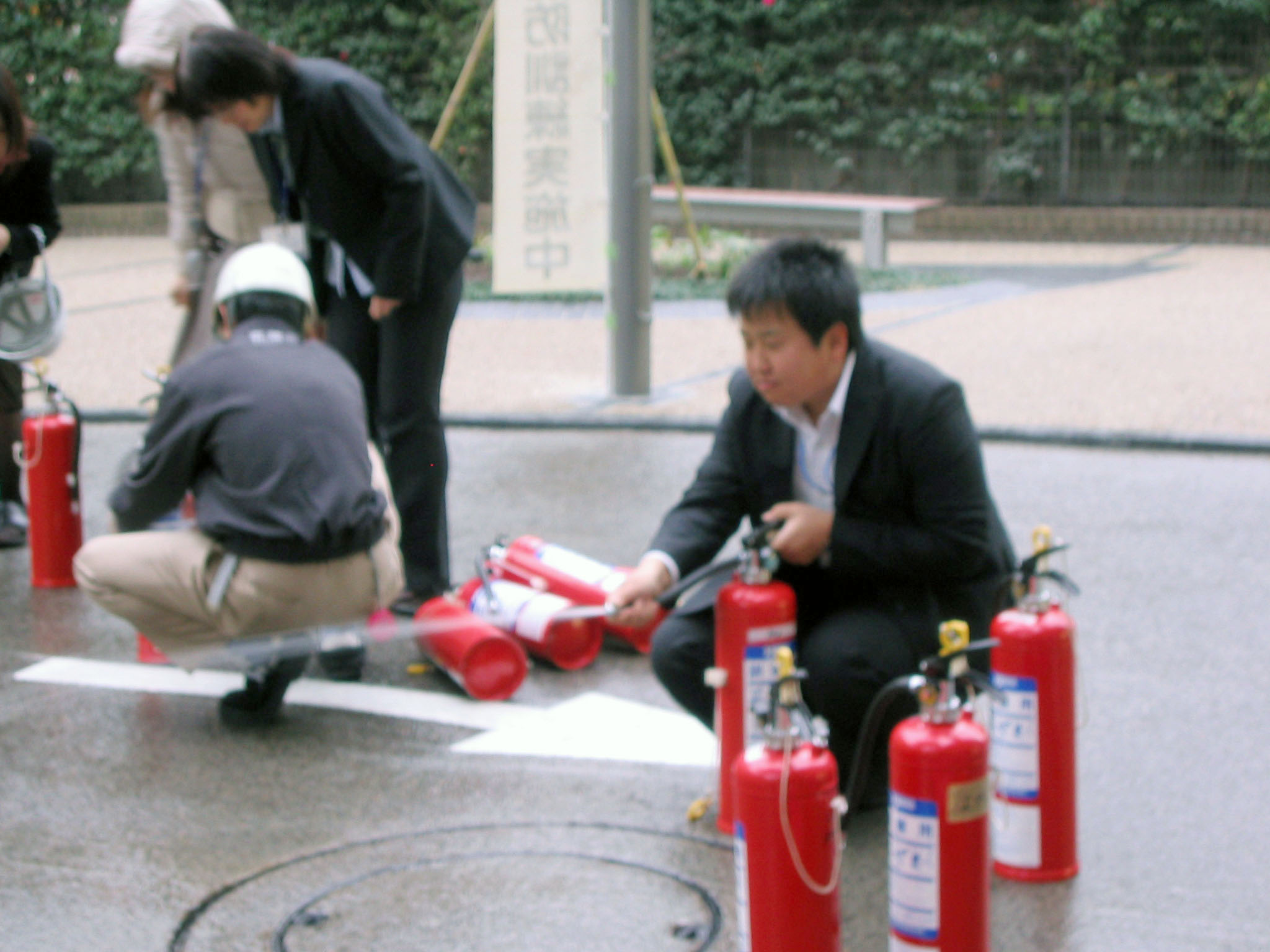 機構事務局消防訓練に参加